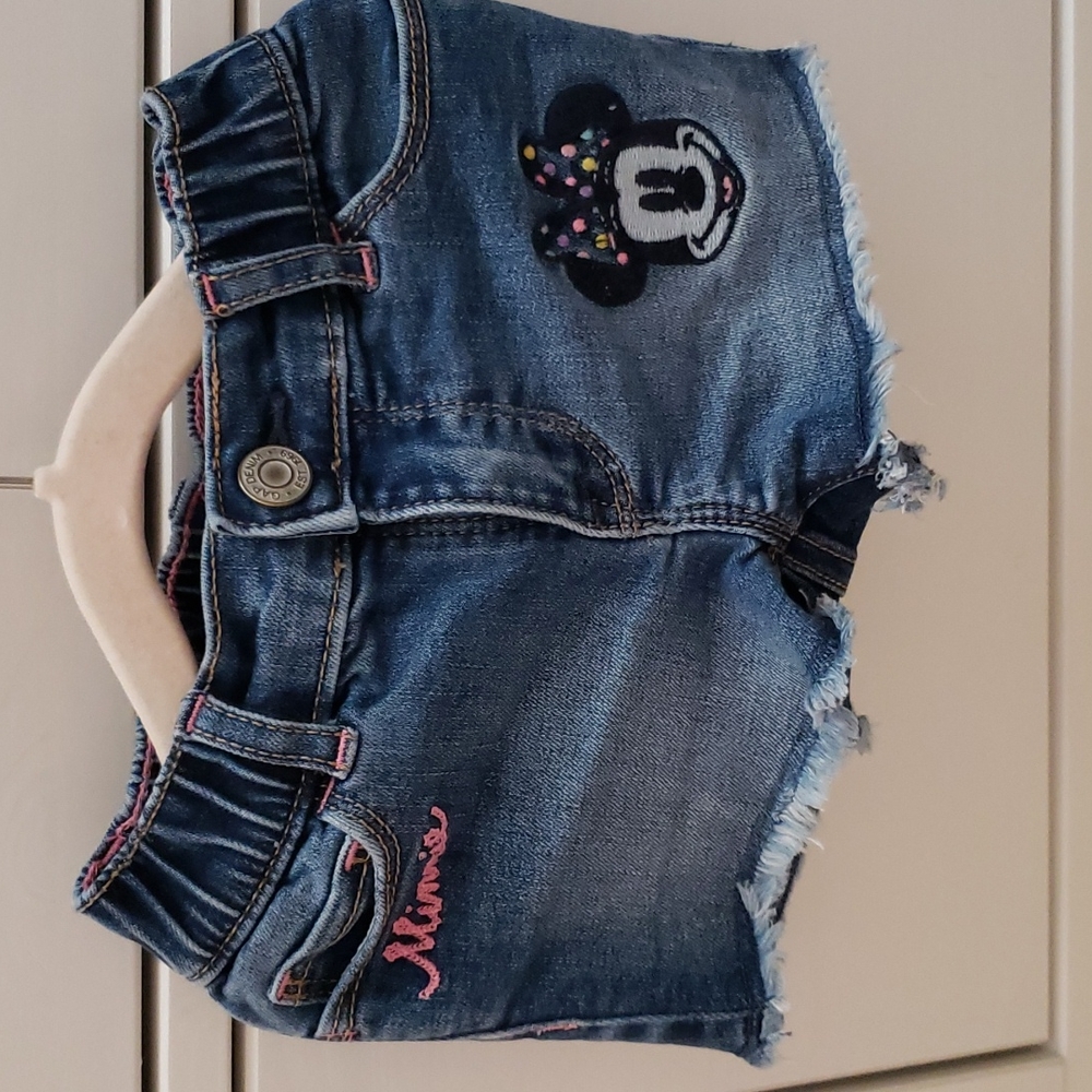Baby GAP Disney Collection blue denim shortie. 12-18 months.